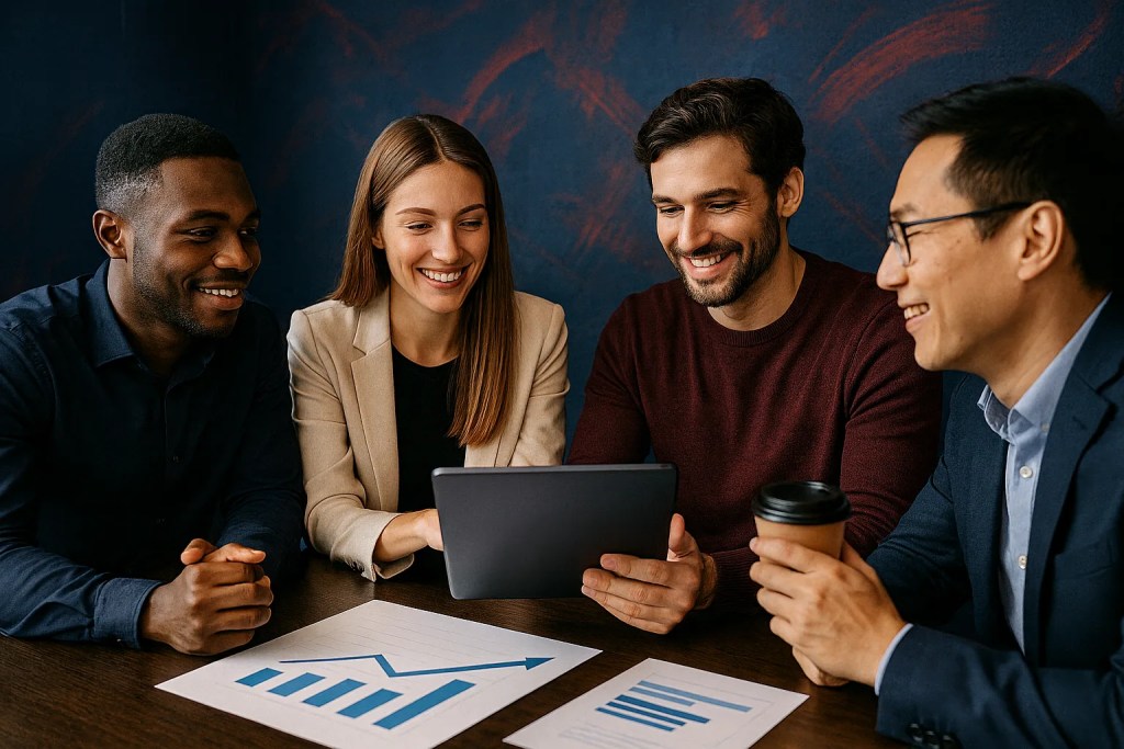 Business team meeting around a table