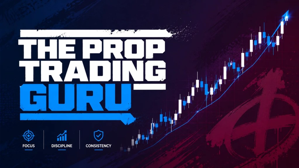 The Prop Trading Guru Logo with a stock chart going up